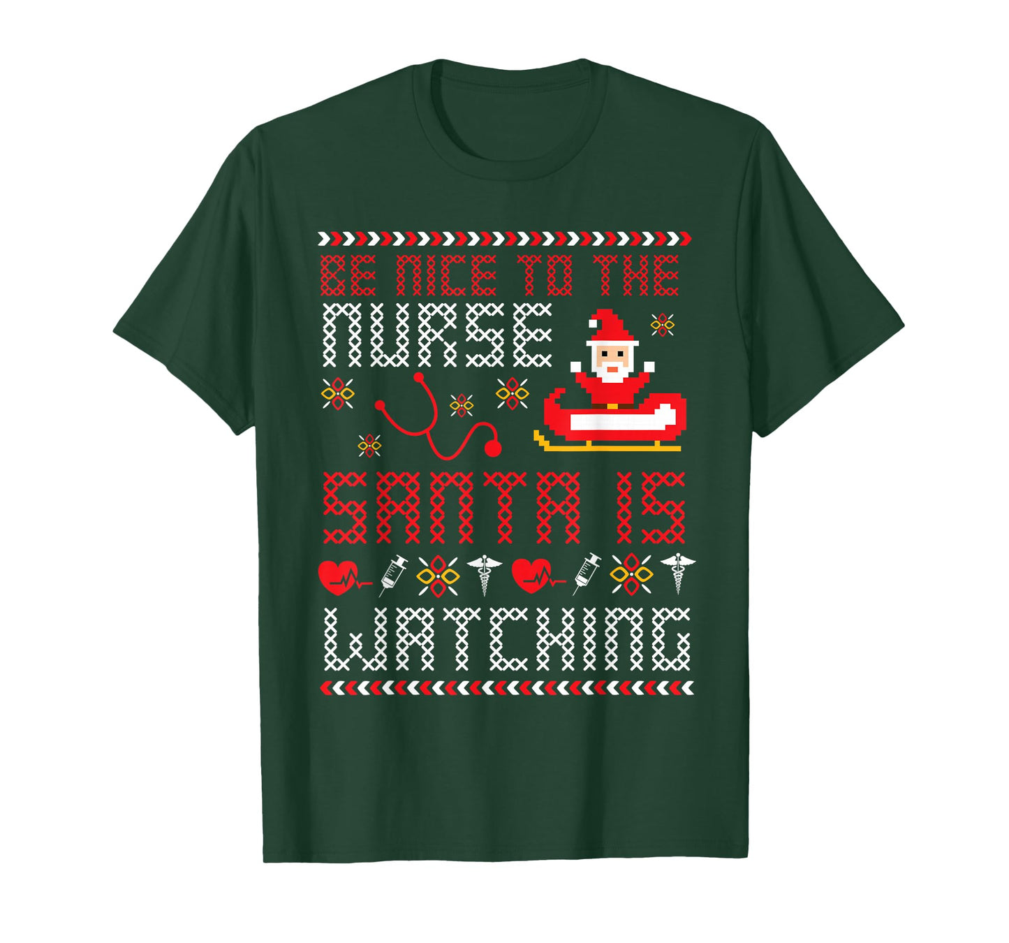 Christmas Santa Nurse Ugly Christmas Sweater T-Shirt