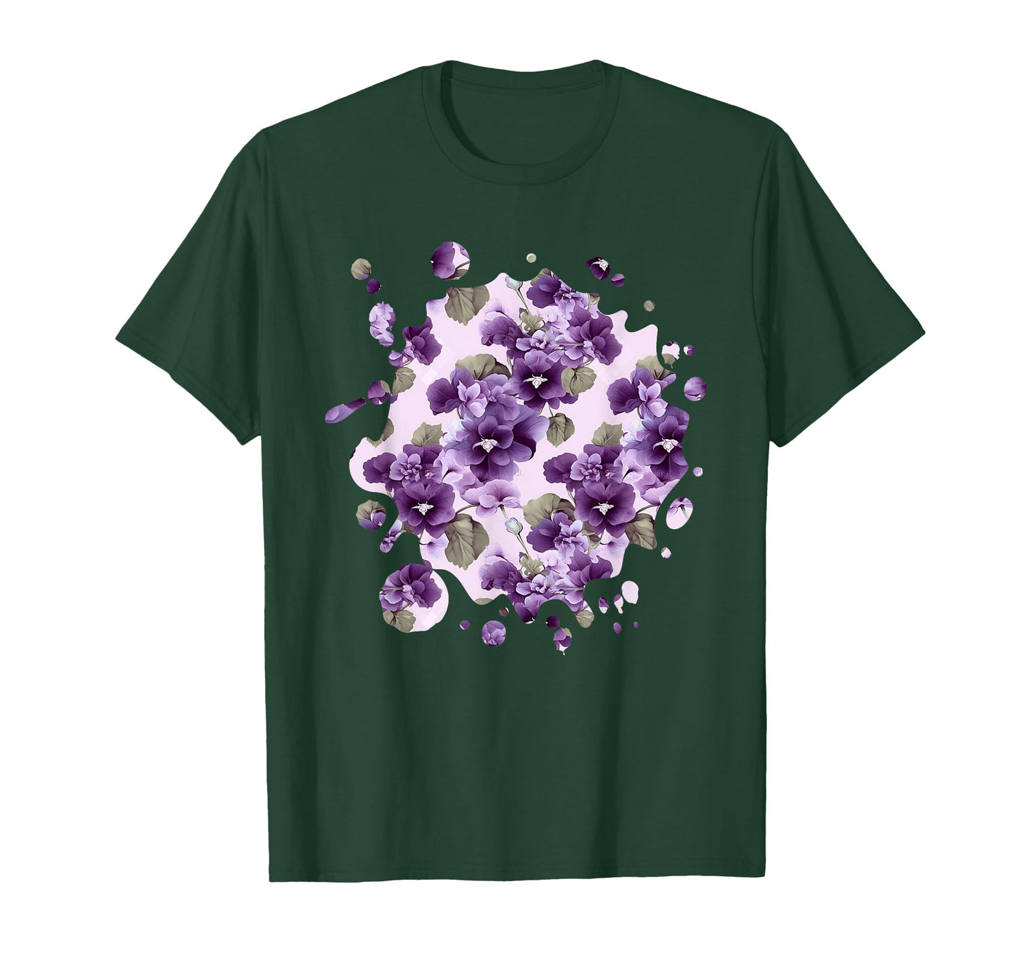 Cute African Violet Inspired Flower Plant Lover Gardener T-Shirt