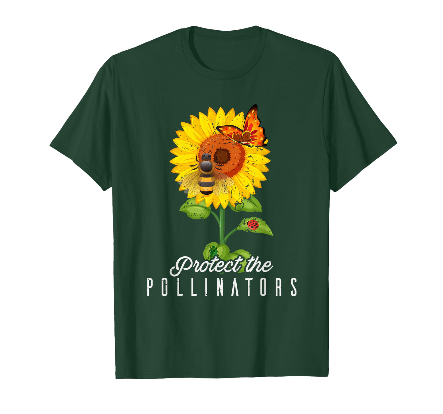 Cool Protect Pollinators Save the bees Sunflower T- shirt T-Shirt
