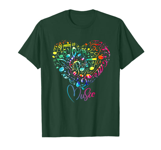 Musician Tie Dye Musical Instrument Music Notes Treble Clef T-Shirt
