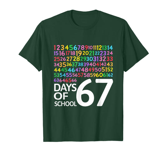 67th Meme Funny 100th Day of School for Teachers Students 67 T-Shirt