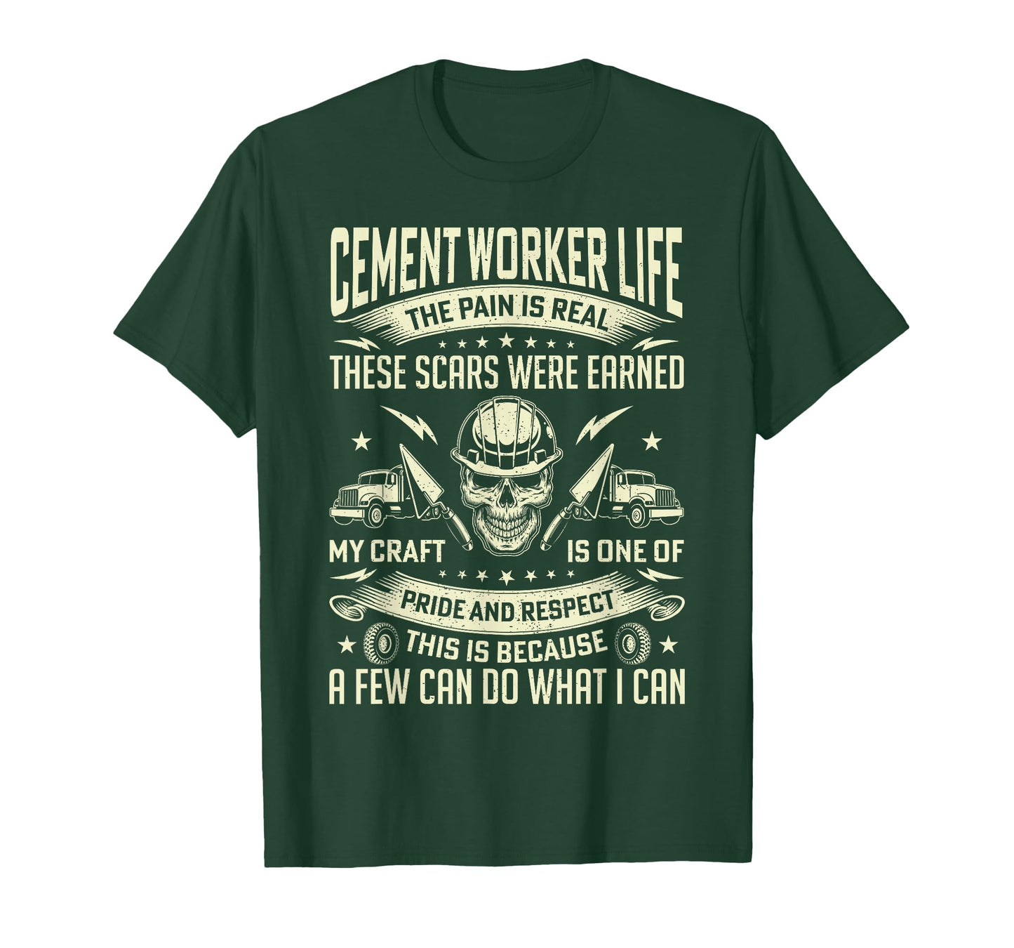 Cement Worker Life Funny Concrete Finisher Dad Mens Father T-Shirt