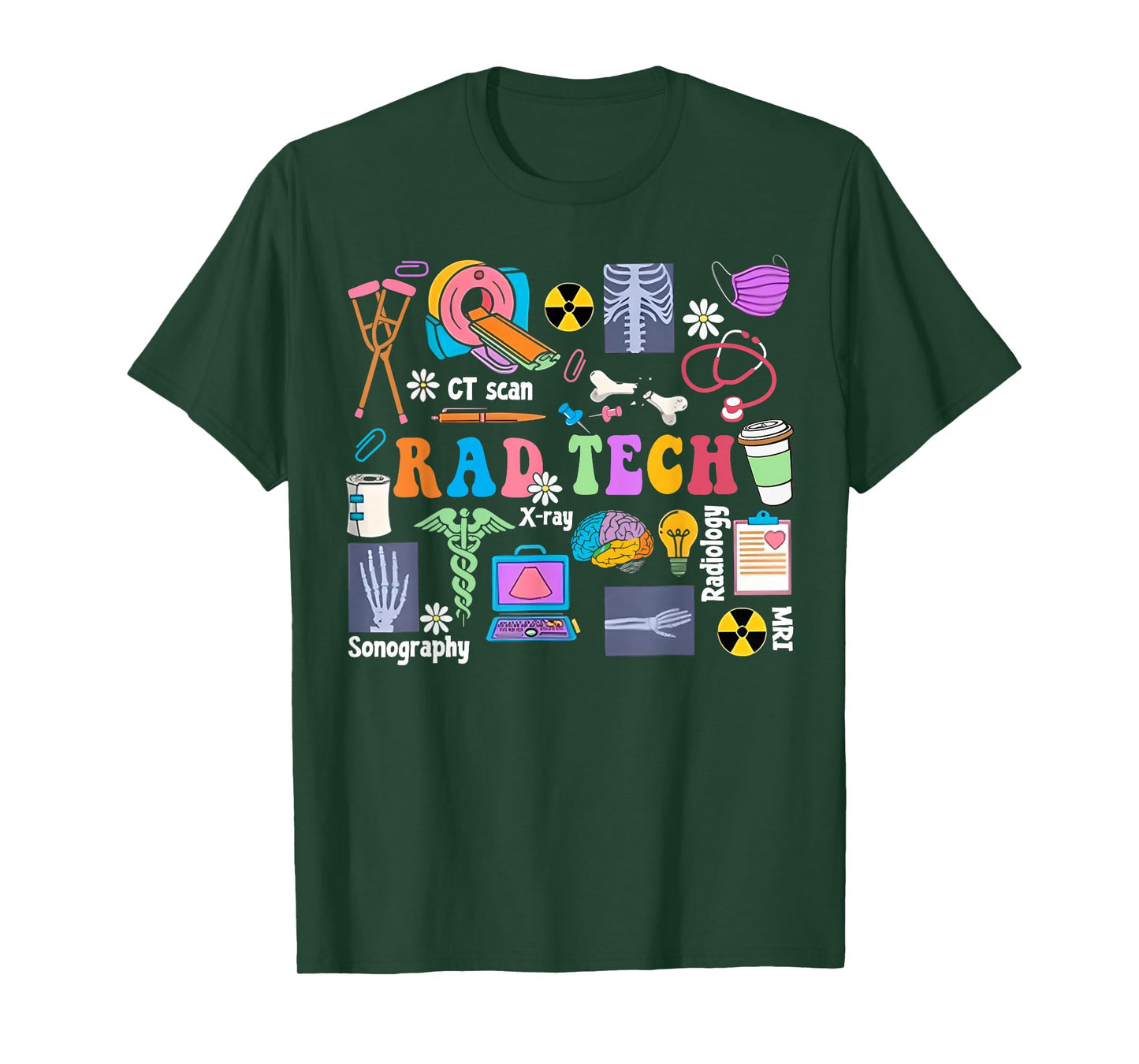 Cute Rad Tech Retro Groovy Radiology Technician X-Ray Tech T-Shirt