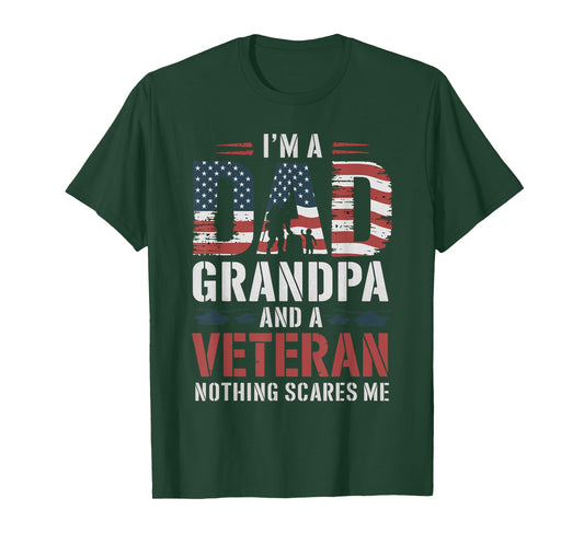 I'm A Dad Grandpa And Veteran Father's Day Birthday T-Shirt
