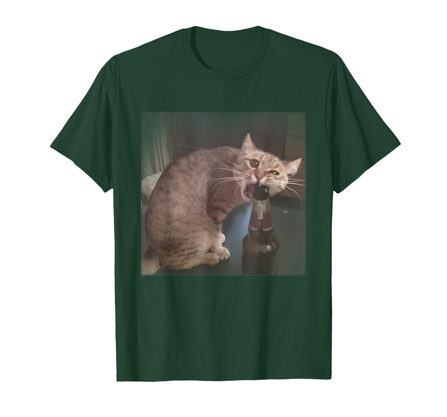 Funny Beer Cat Meme Humor Party Animal Gifts Men Women T-Shirt