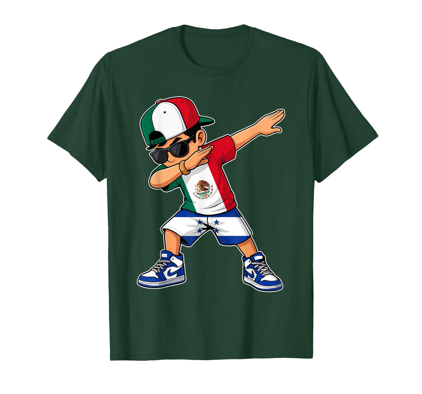 Half Mexican Half Honduran Hispanic Heritage Month Boys Kids T-Shirt