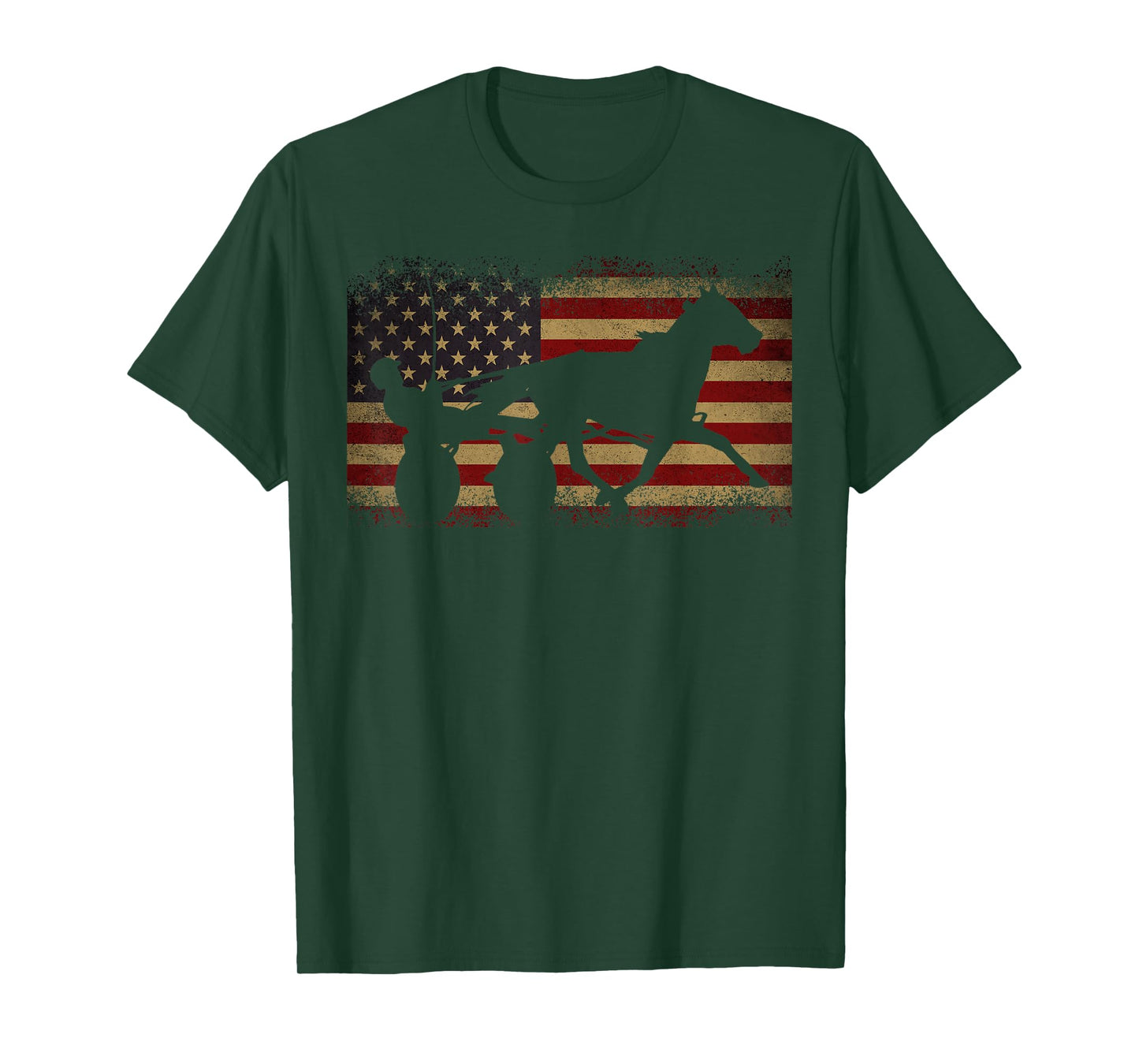 Harness Racing USA Flag T-Shirt