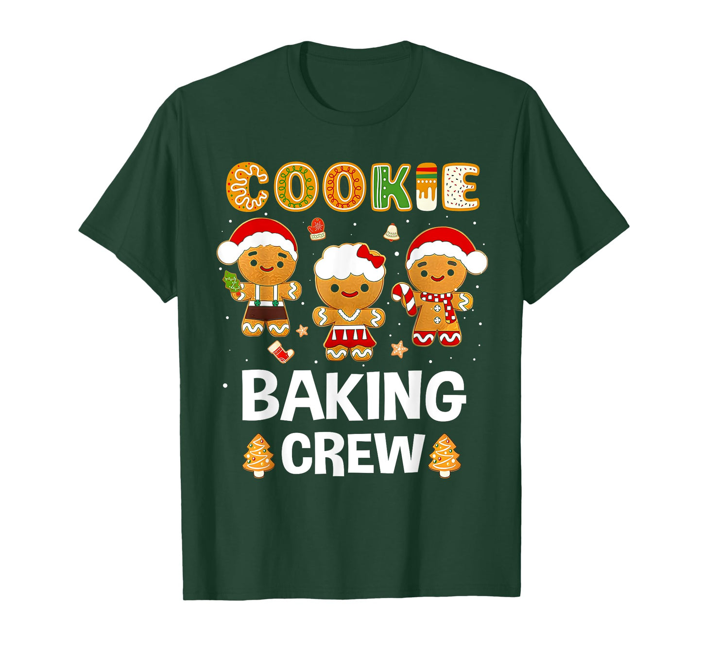 Cookie Baking Crew Christmas Santa Family Gingerbread Team T-Shirt