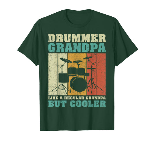 Vintage Drummer Grandpa Like A Regular Grandpa Father's Day T-Shirt