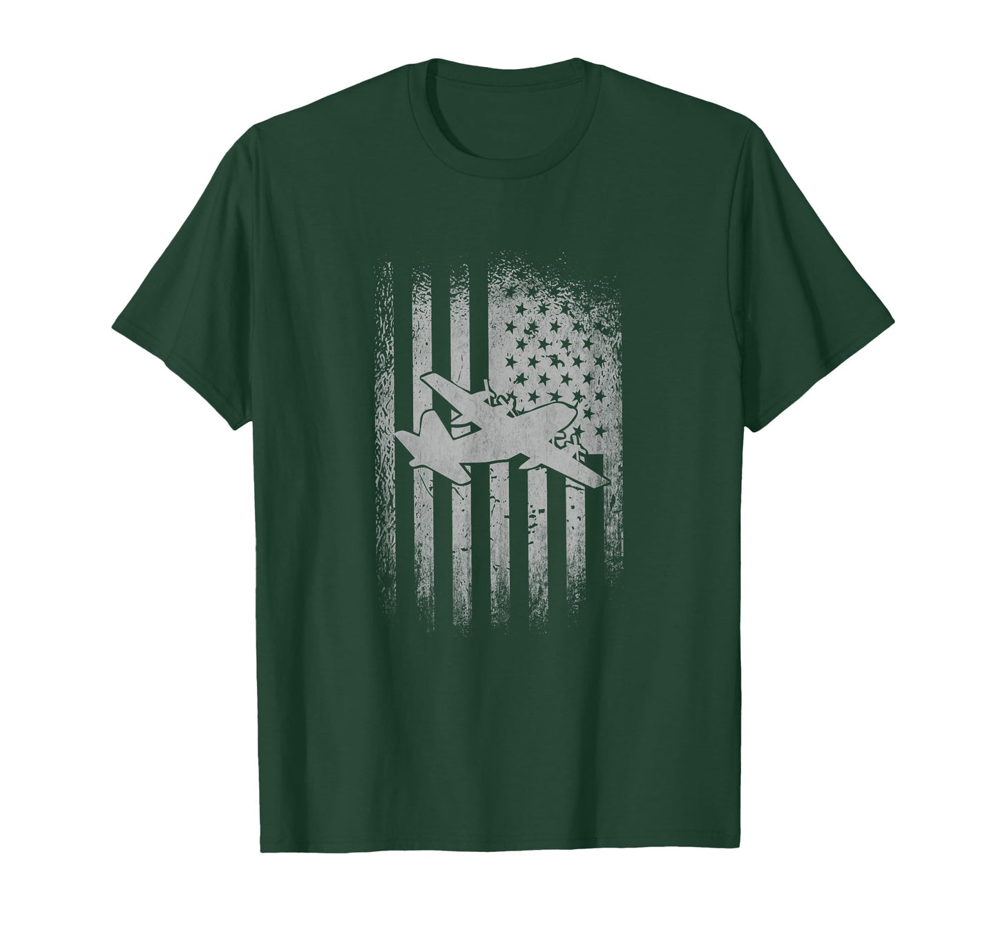 C 130 Hercules Air Force Transport Cargo Plane American Flag T-Shirt for Women Men