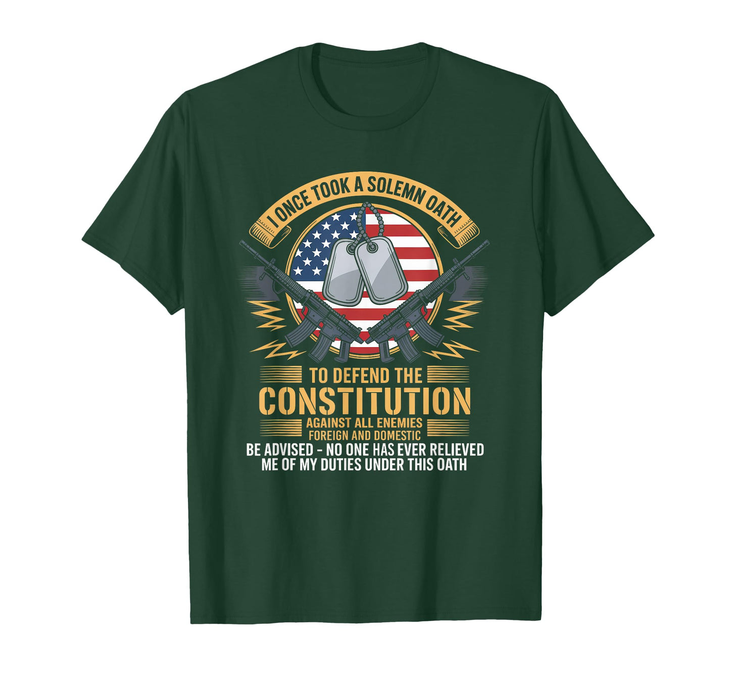 I Once Took A Solemn Oath To Defend The Constitution Veteran T-Shirt