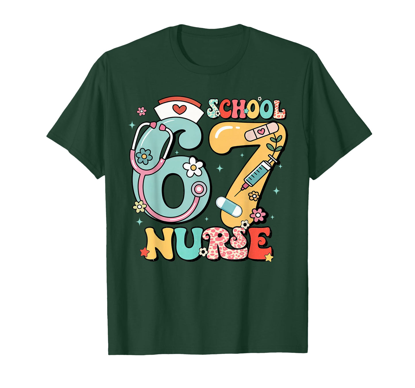 67 Meme Funny School Nurse Six Seven Meme T-Shirt