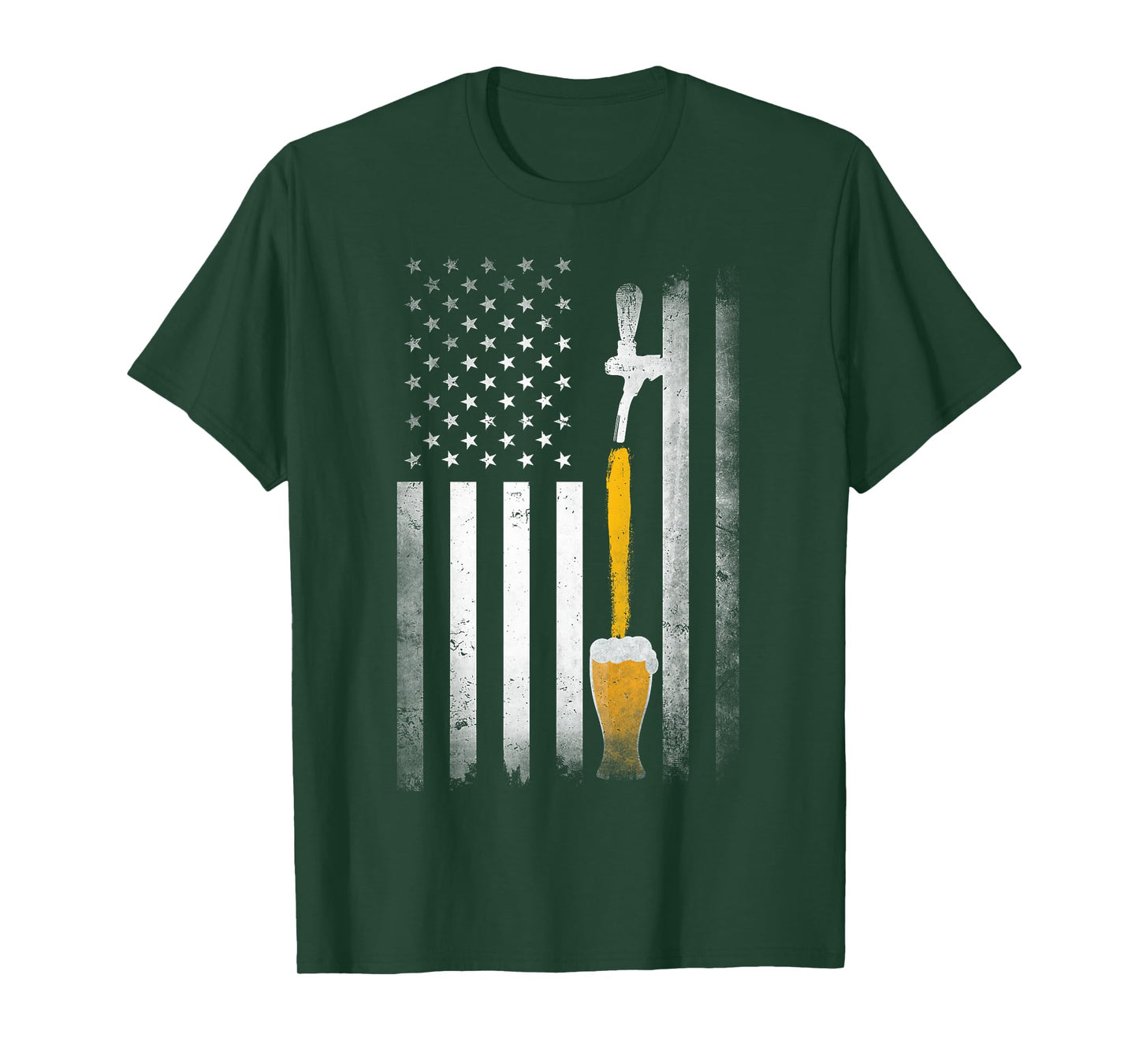Craft Beer Brewing USA US American Flag Craft Brewery Brewer T-Shirt