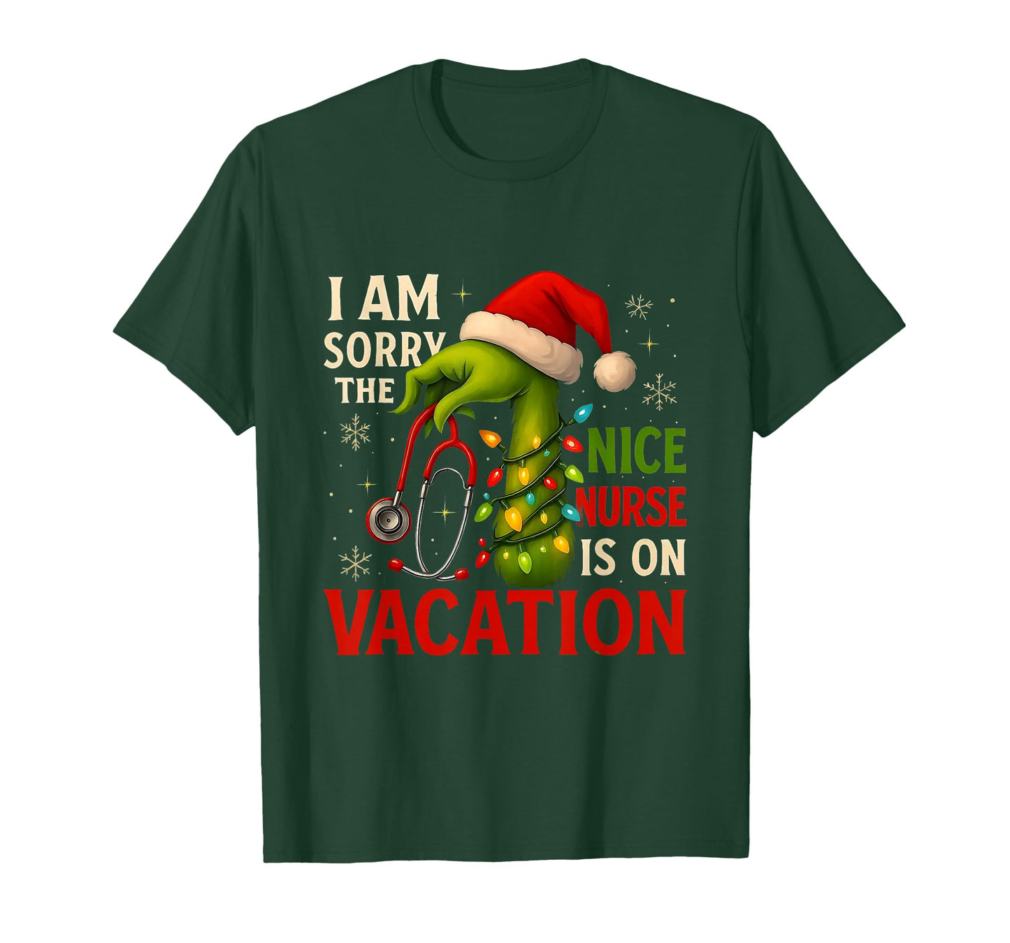 Christmas I Am Sorry The Niche Nurse Santa Hat Medical Funny T-Shirt