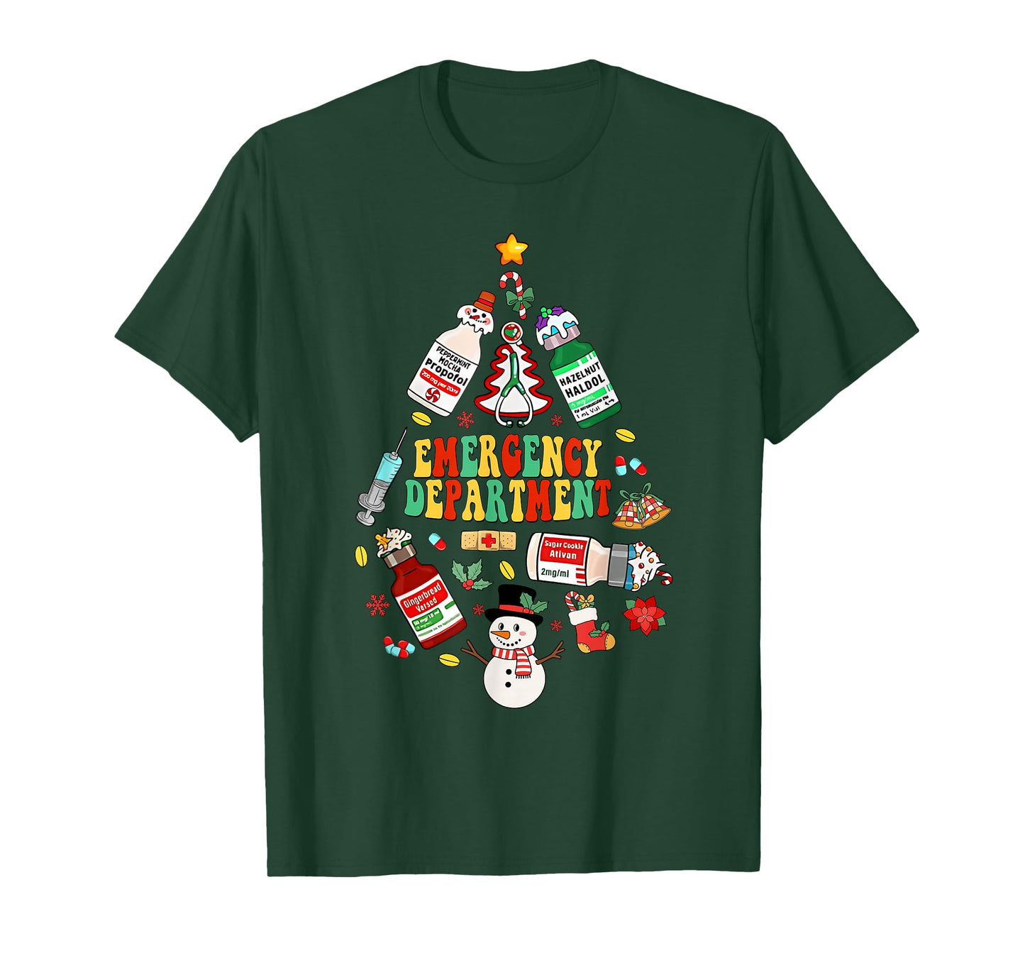 Christmas Emergency Room ER RN Nurse Department Healthcare T-Shirt