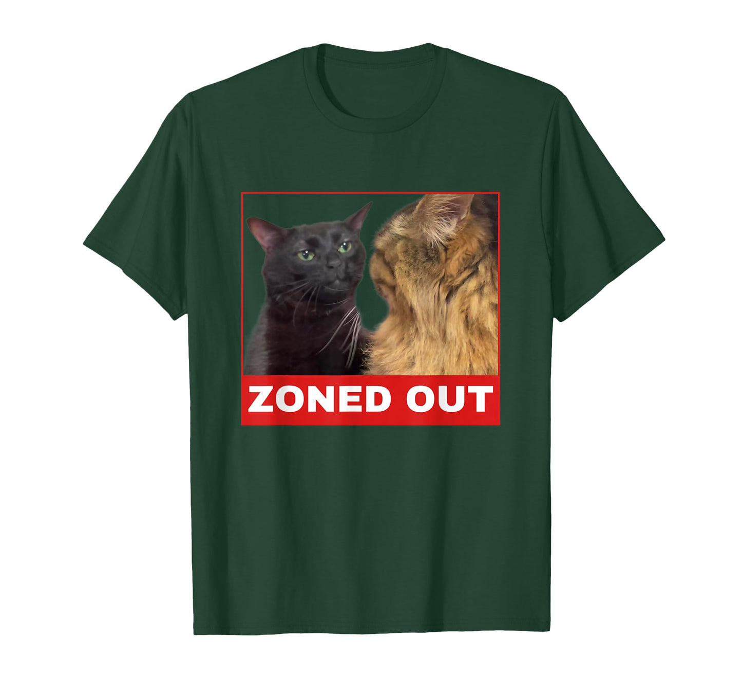 Black Cat Zoning Out , funny cat zoning meme T-Shirt for Men Women Girls Kids