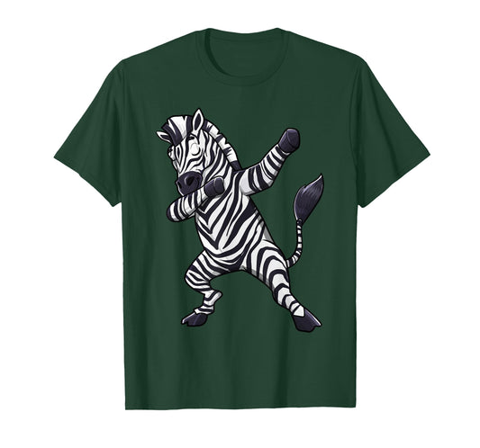 Dabbing Zebra African Zookeeper Animal Lover Men Women Kids T-Shirt