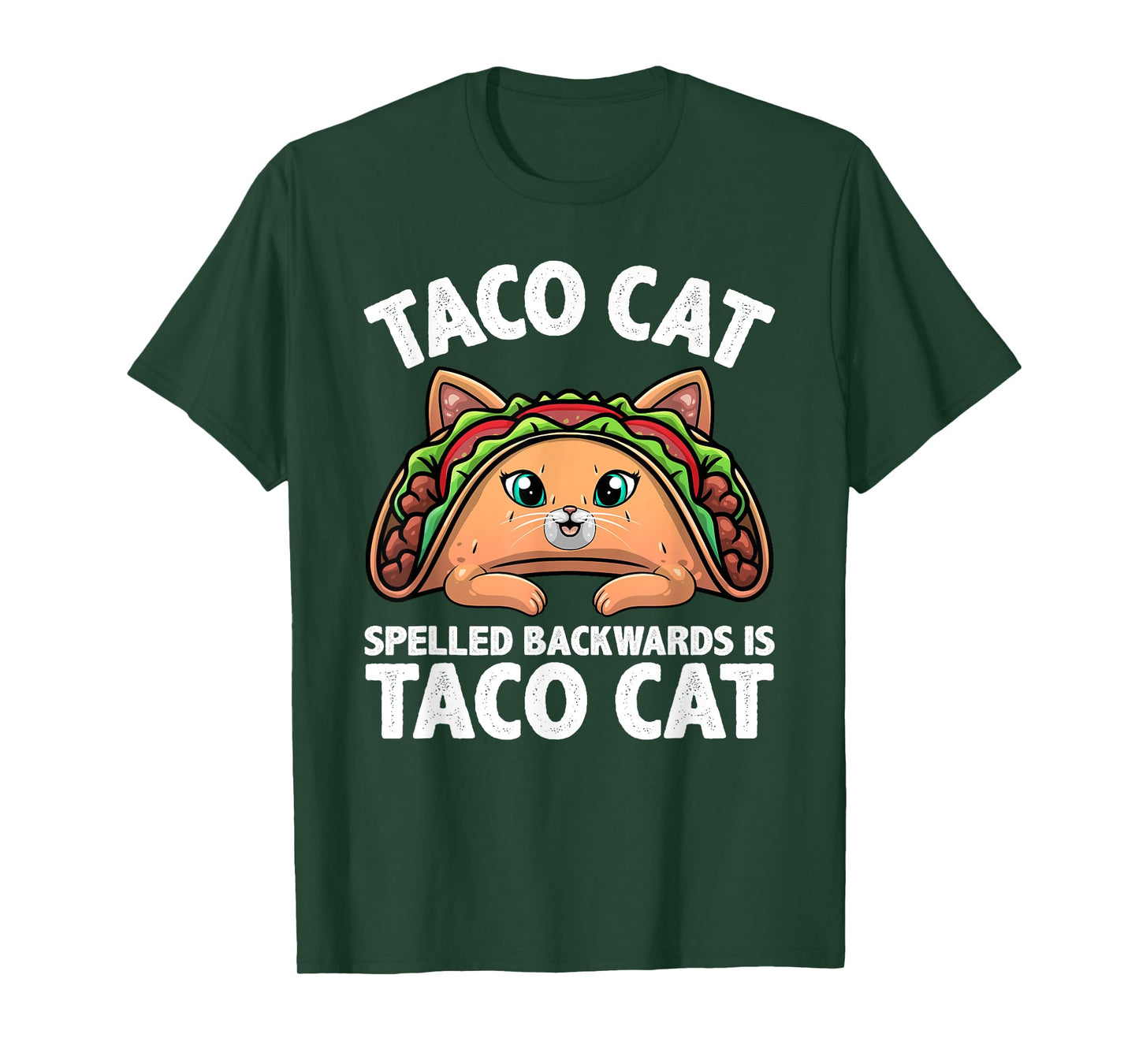 Cute Taco Cat Design For Men Women Kids Taco Mexican Food T-Shirt