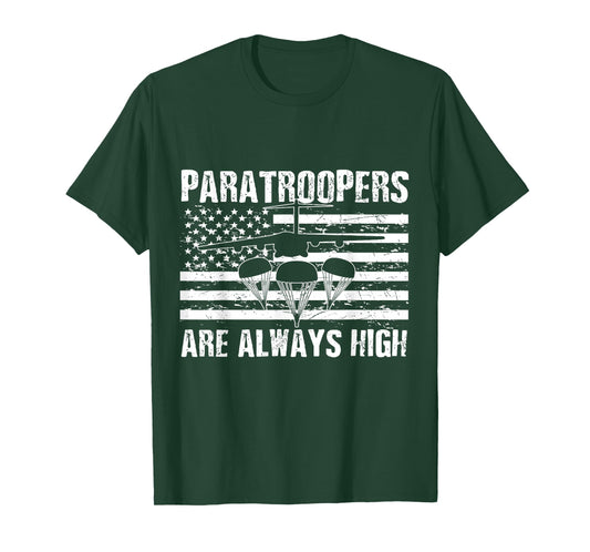 Paratrooper American Flag US Army Soldier Veterans Day T-Shirt