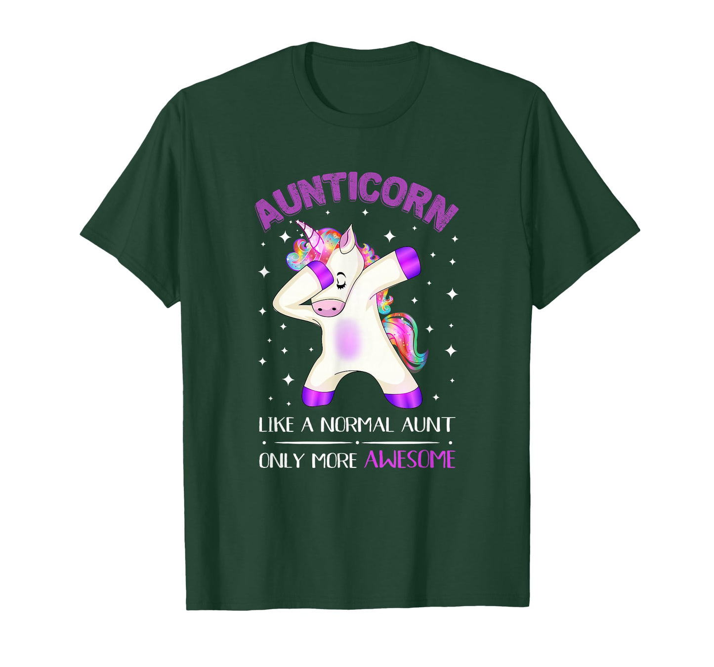 Aunticorn Like an Aunt Only Awesome Dabbing Unicorn Tshirt T-Shirt