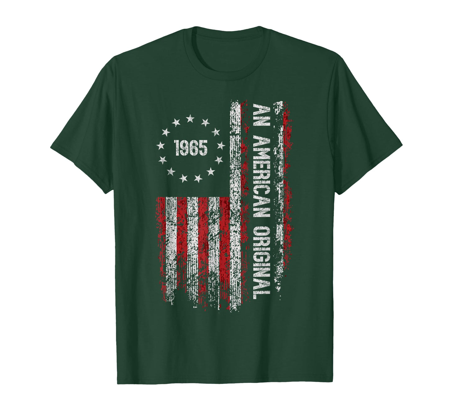 an American Original 1965 Birthday Vintage American Flag T-Shirt
