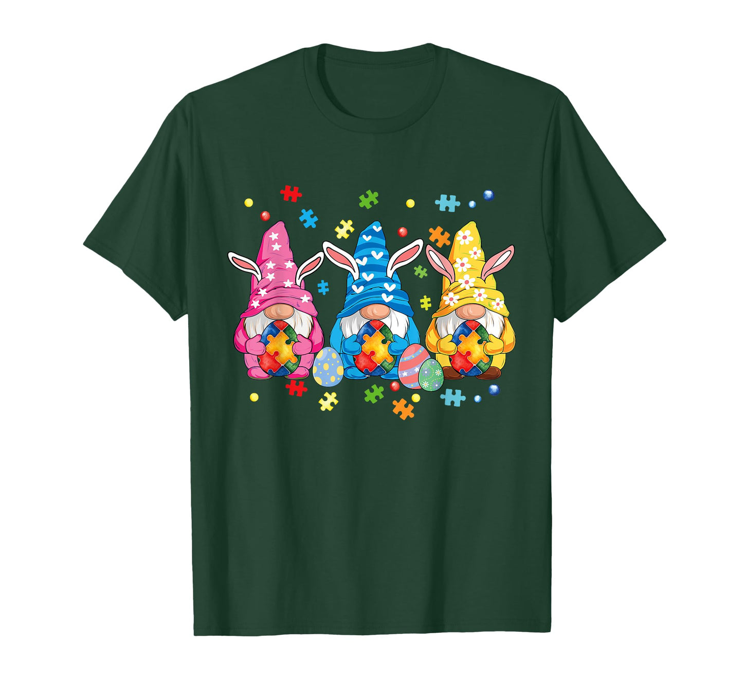 Autism Easter Gnomes Autism Awareness Easter Day Gnomes Egg T-Shirt