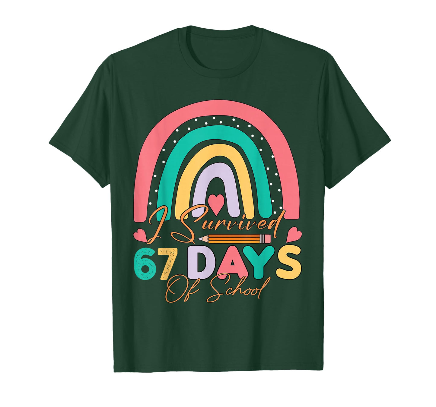 I Survived 67 Days of School Bruh Students Six Seven Funny T-Shirt