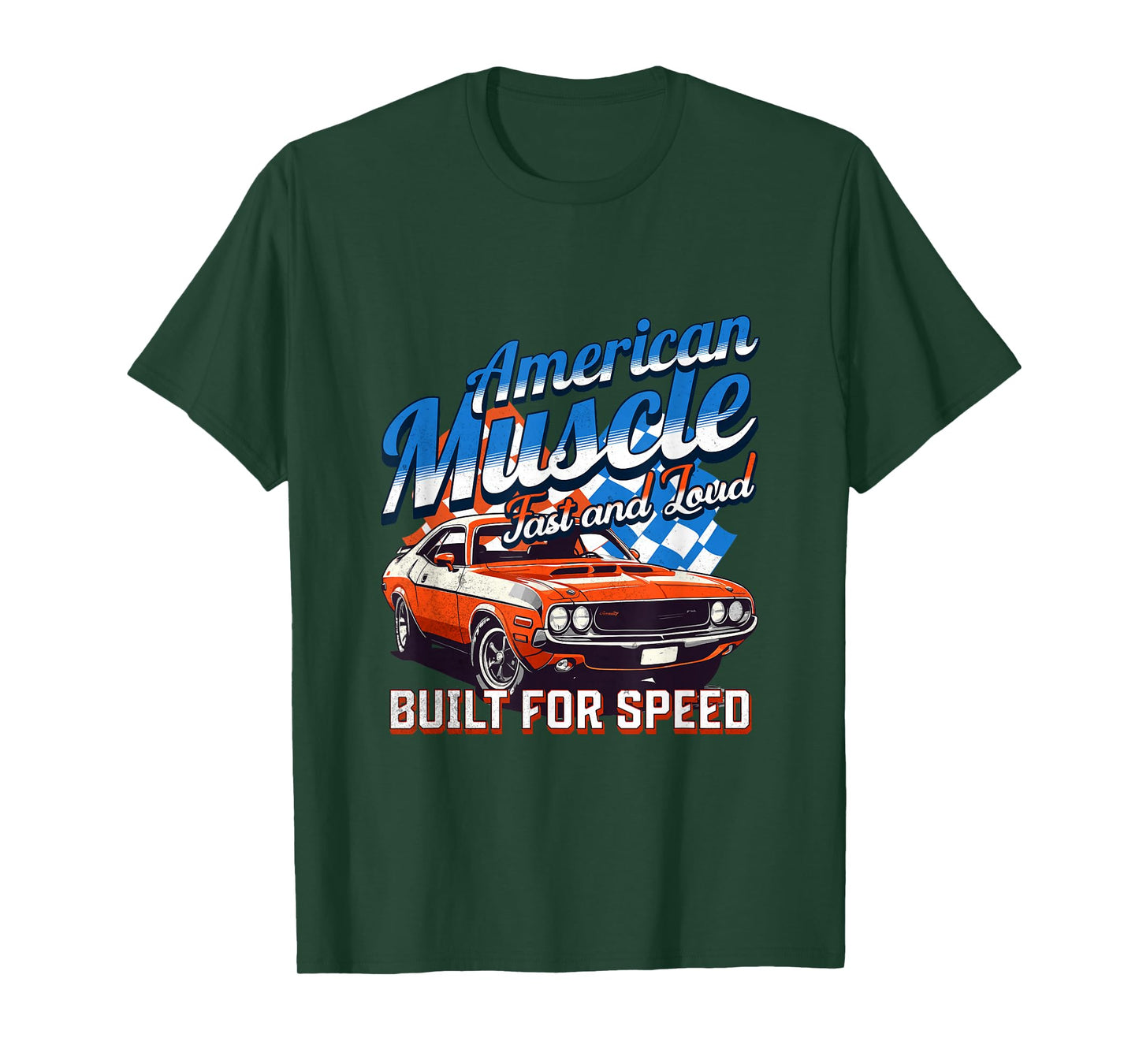 Vintage American Muscle Fast and Loud Classic Sports Car Men T-Shirt