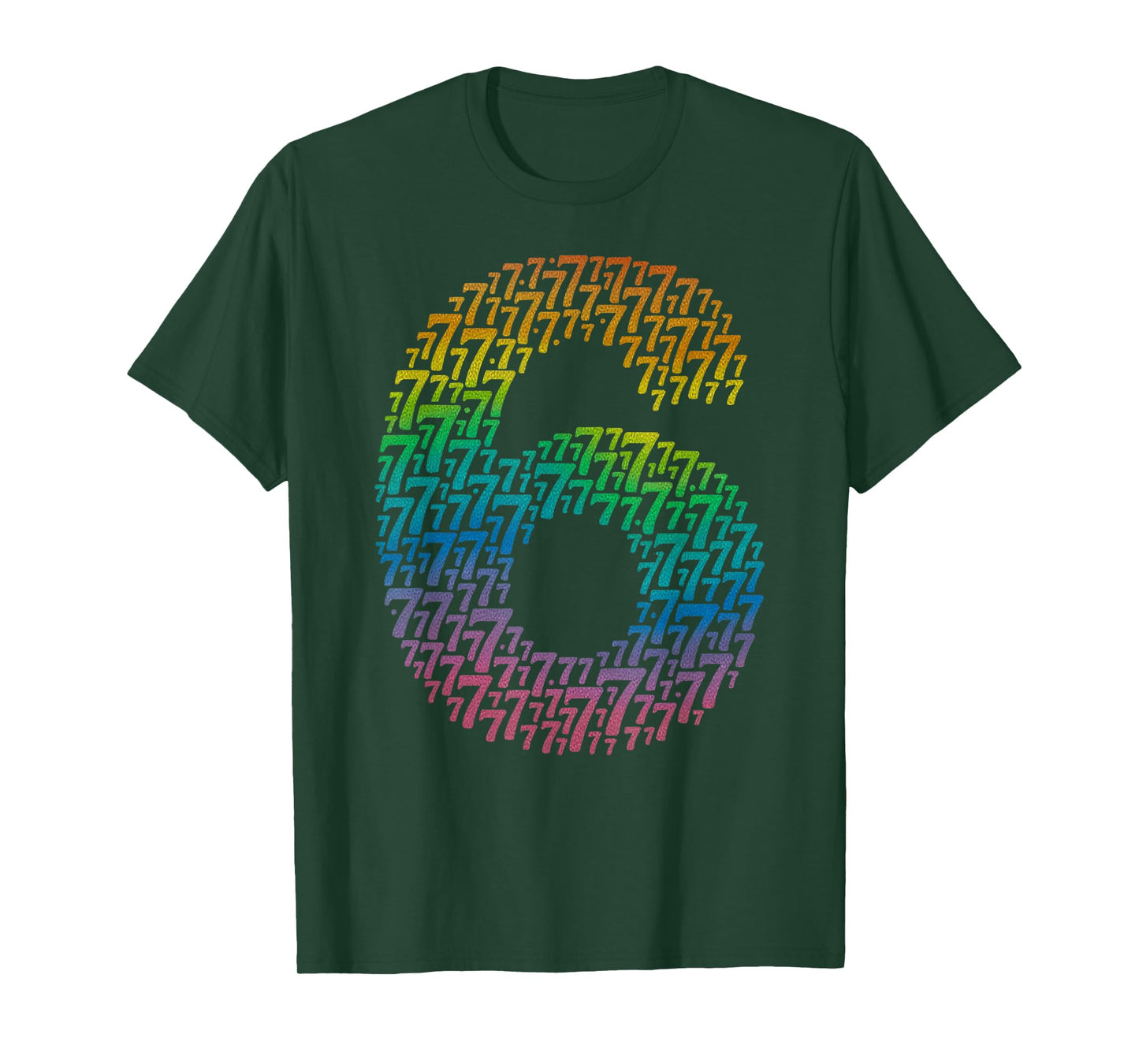 67 Six Seven Cool Matching 6-7 Rainbow Design Funny 6 7 Meme T-Shirt