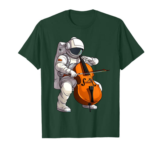 Cool Cello Art Cellist Music Cello Player Astronaut Design T-Shirt
