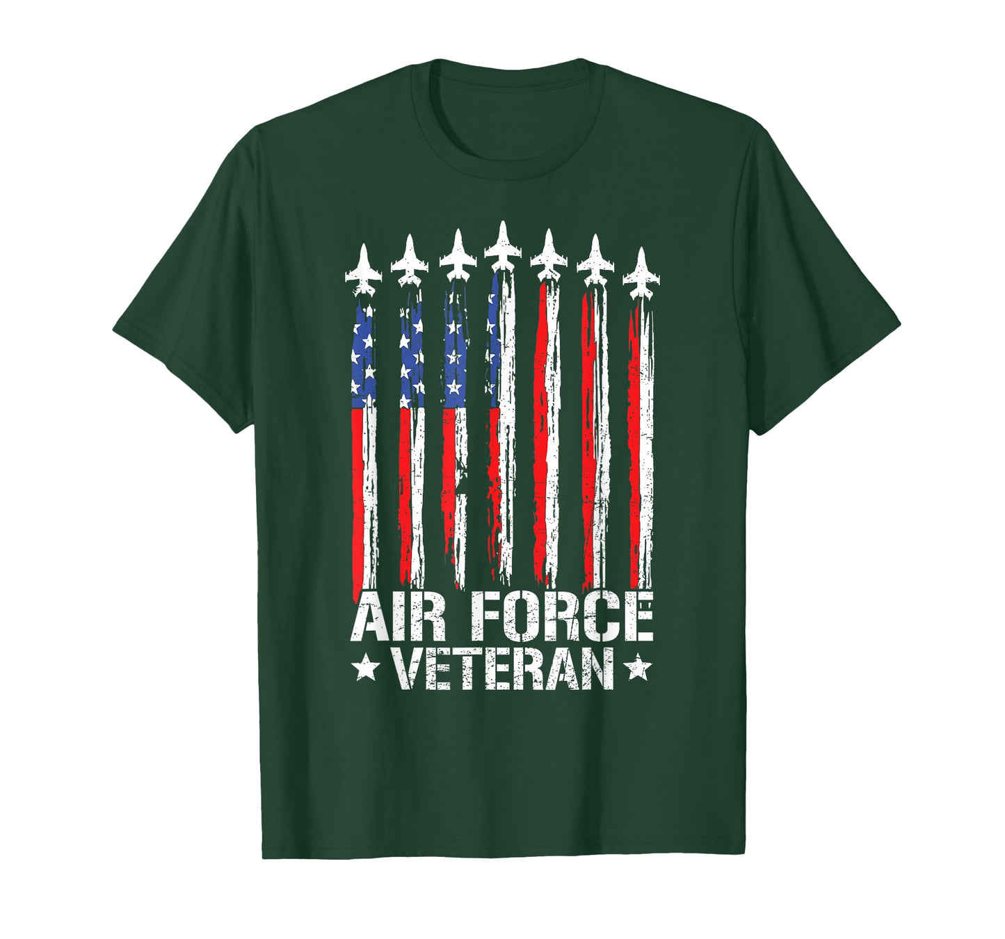 Patriotic US Air Force Veteran Flag USA American USAF Vet T-Shirt