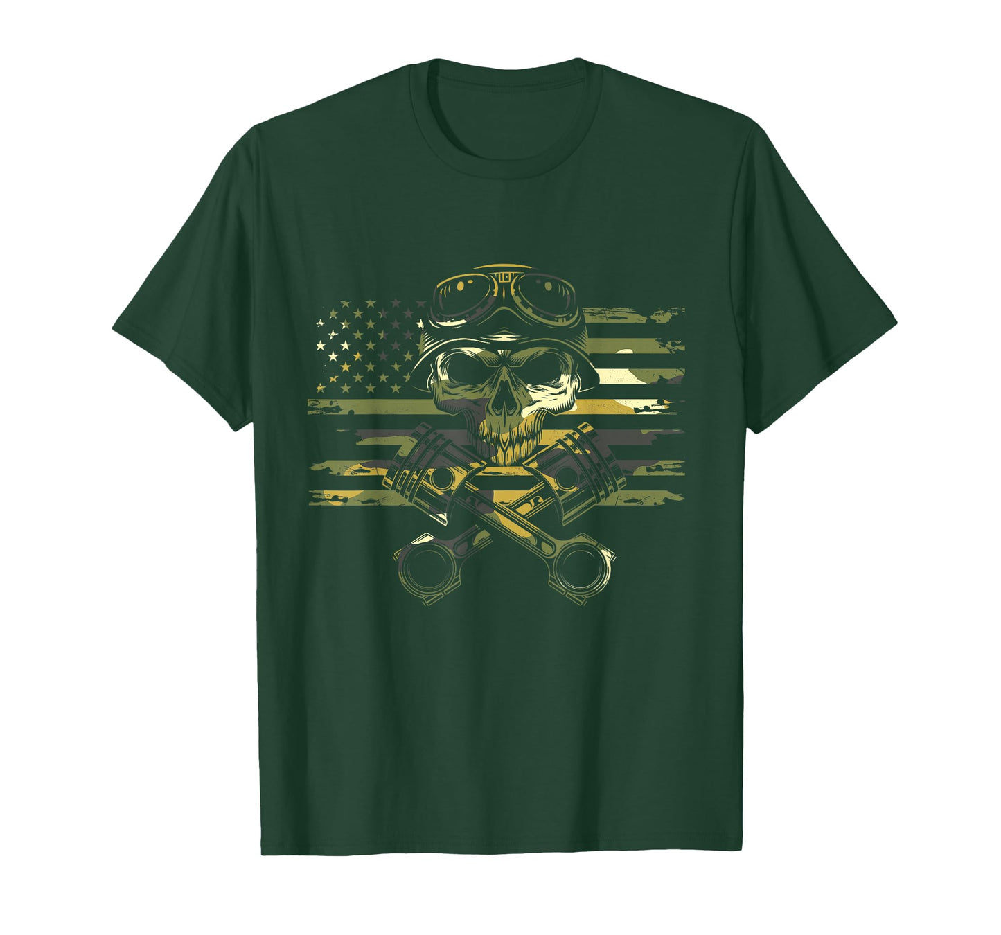 American Flag Motorcycle Apparel - Motorcycle T-Shirt