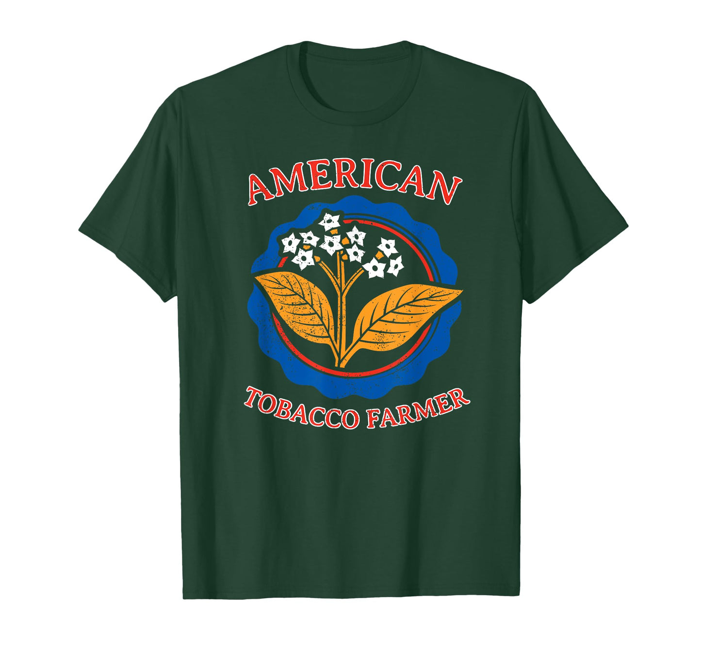 American Tobacco Farmer Leaf Grower Weed Agriculture Farming T-Shirt