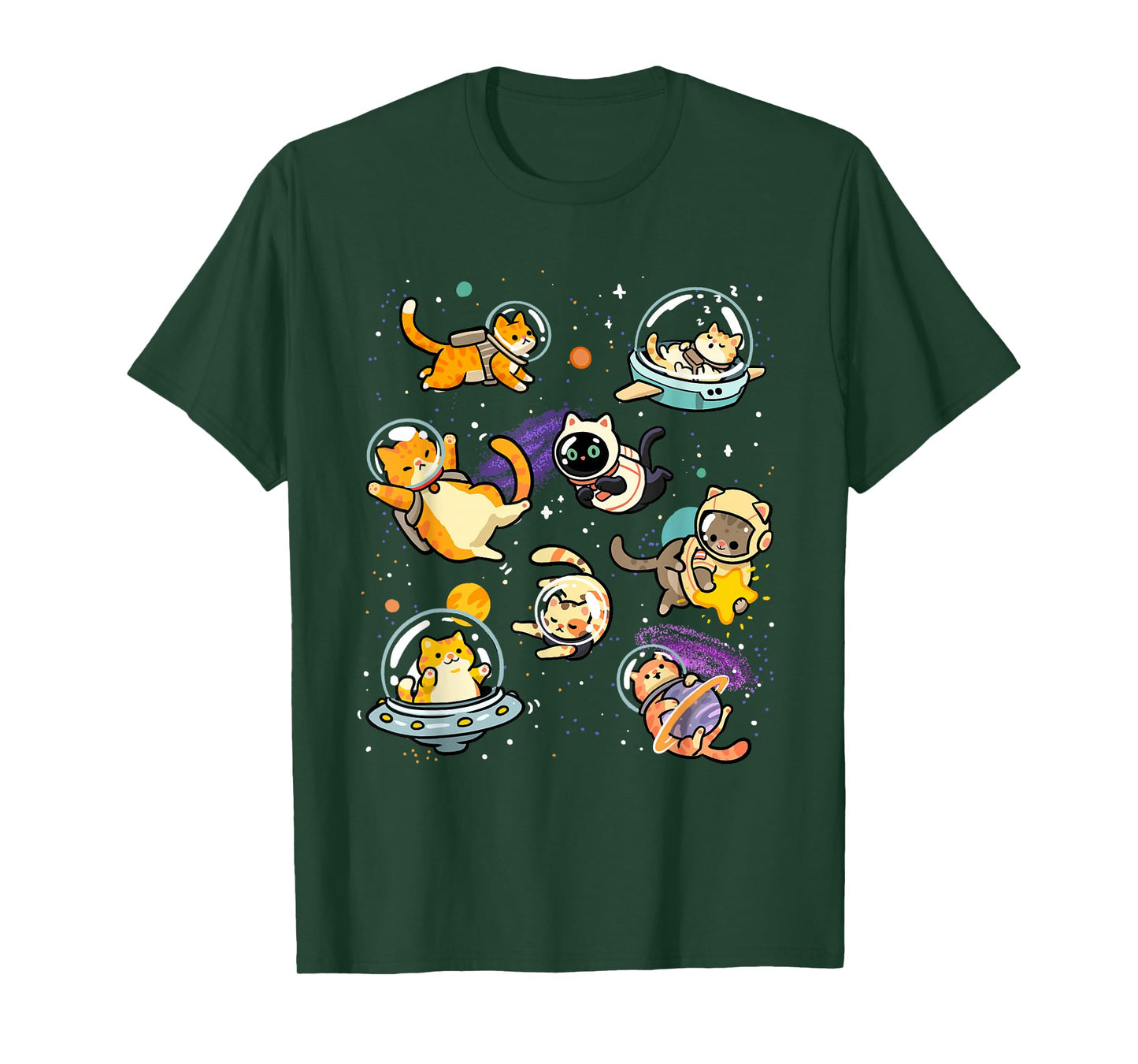 Cats in Space Funny Galaxy Cat Astronaut Cats Kitten Space T-Shirt