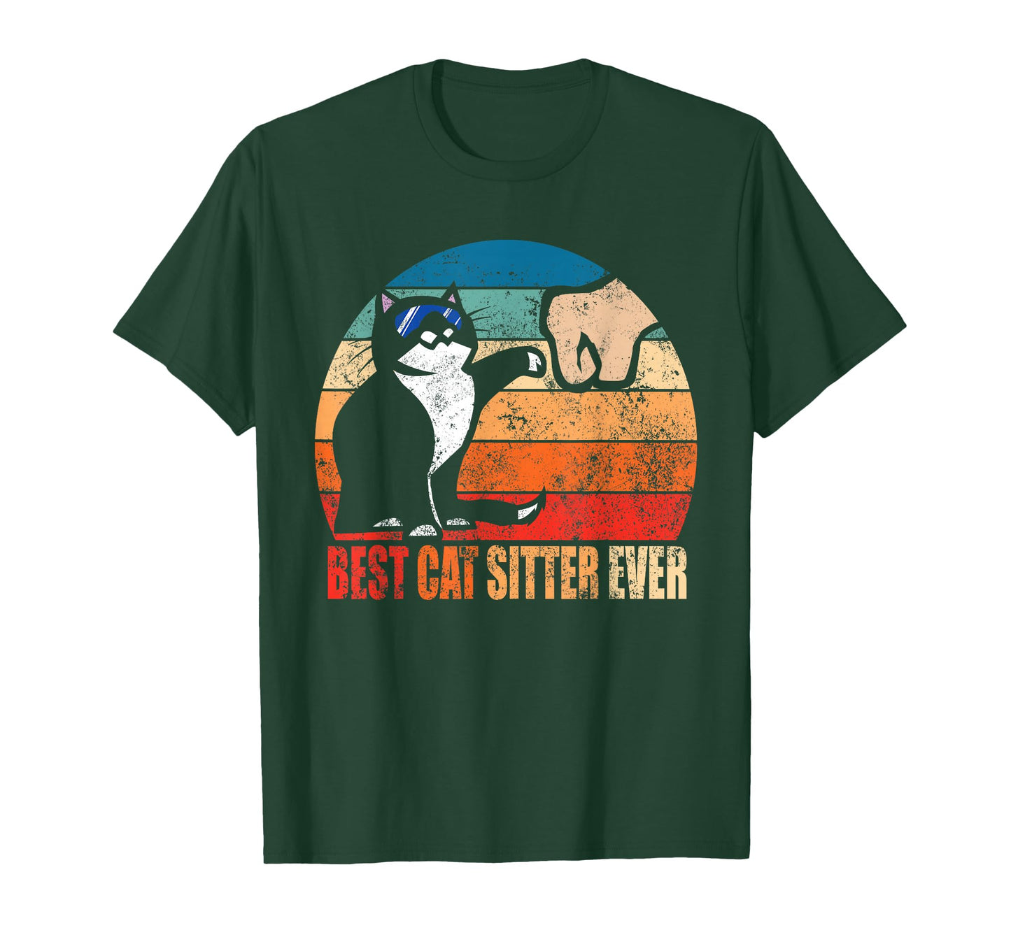 Best Cat Sitter Ever Funny Fist Bump T-Shirt