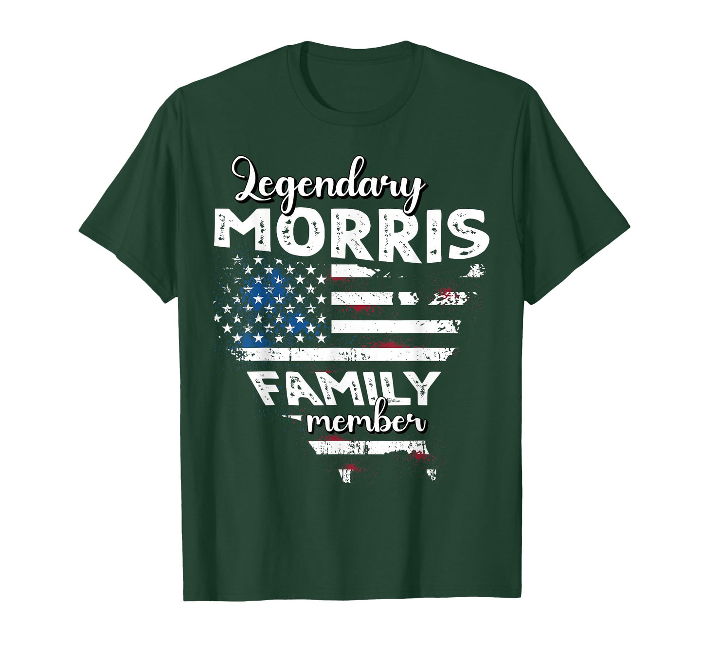 Surname Morris US Flag Morris Last Name Morris T-Shirt