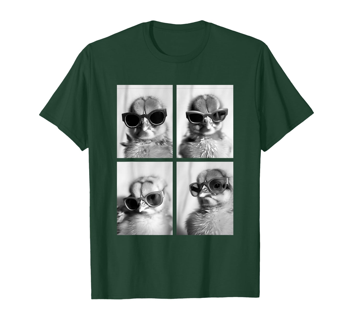 Baby Chickens with Sunglasses Farm Animal Chick Photo Booth T-Shirt
