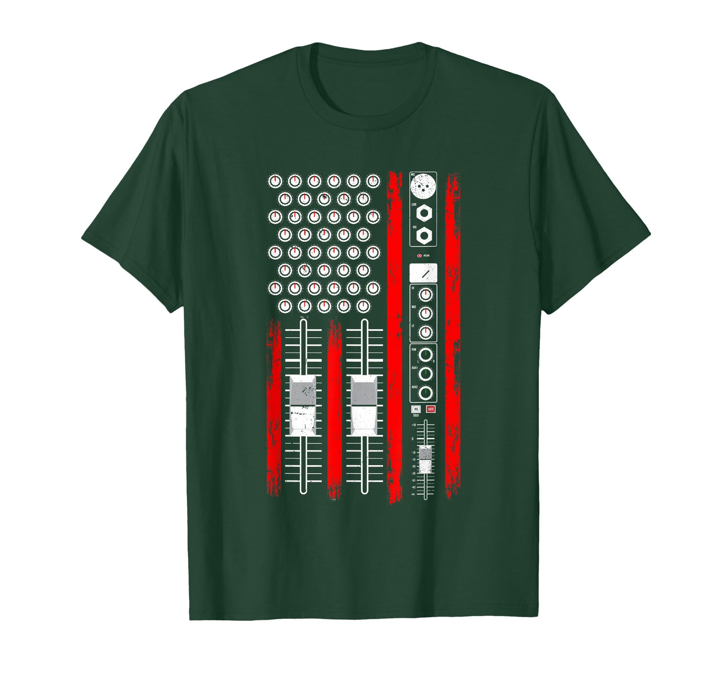 Cool Music Producer American Flag Patriotic DJ T-Shirt