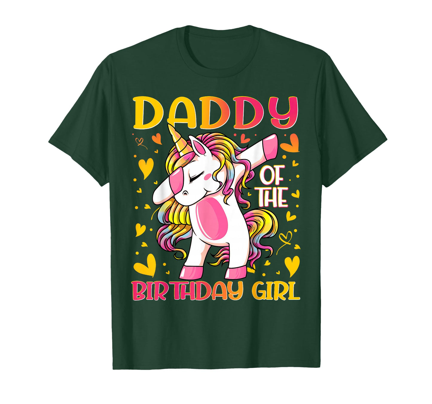 Daddy of the Birthday Girl Dabbing Unicorn Dad Daddy Gifts T-Shirt