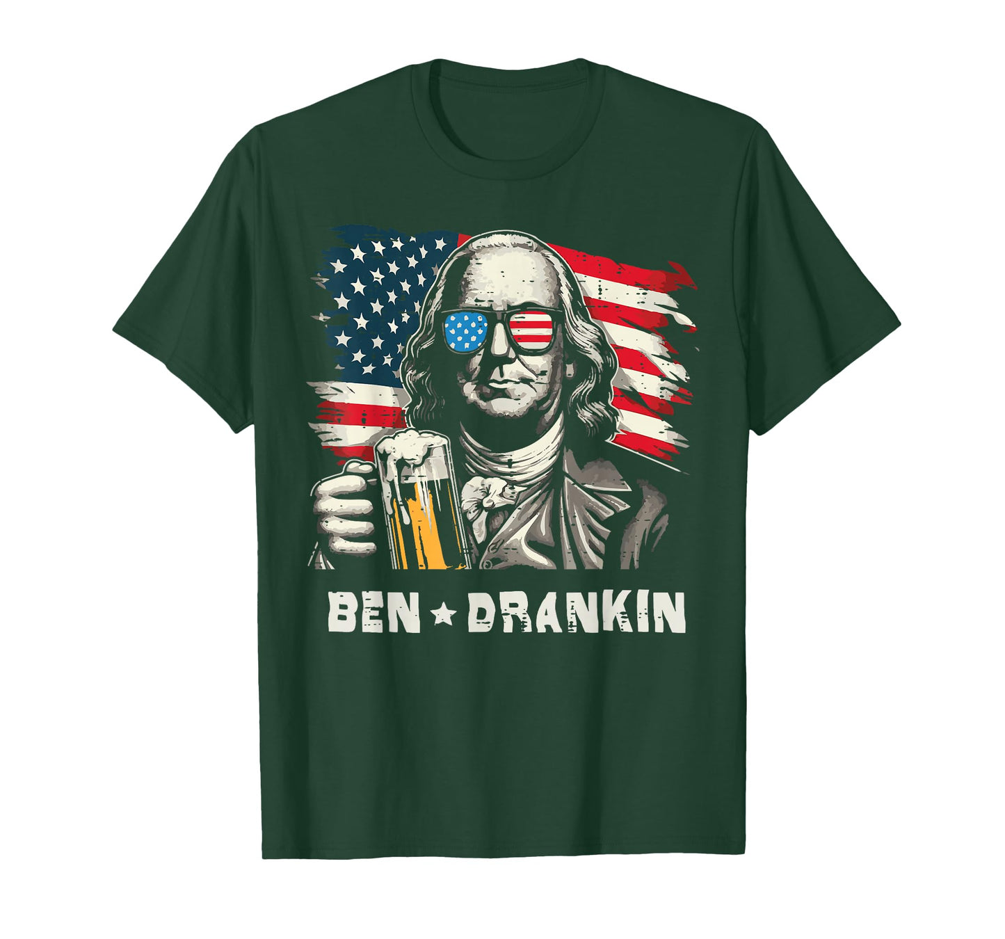 4th of July Franklin Ben Drankin American Dad Men Women T-Shirt