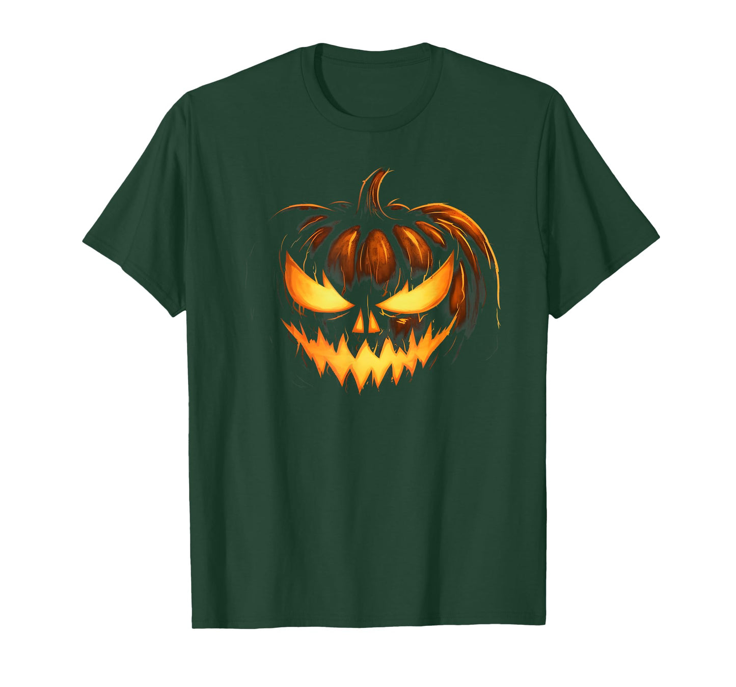 Scary Carved Pumpkin Face Jack O Lantern Halloween Costume T-Shirt