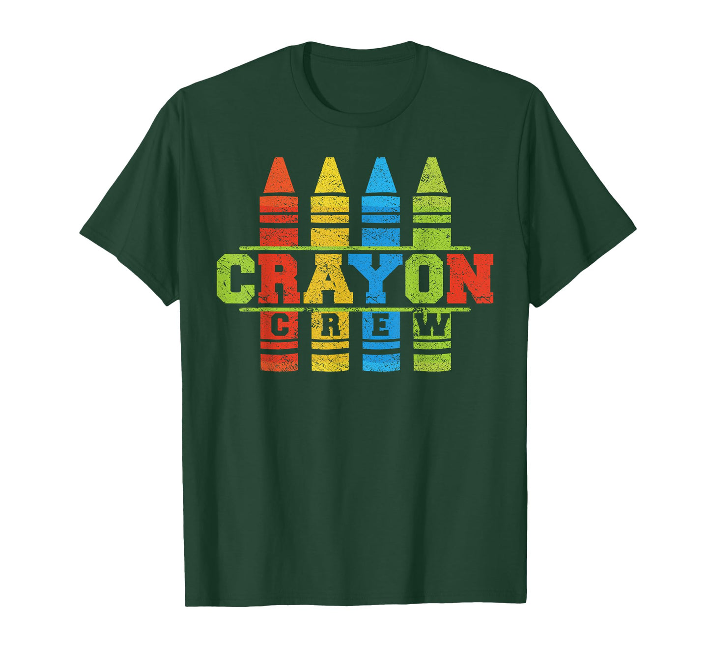 Cray Colors Child Art - Funny Crayon Crew T-Shirt Small