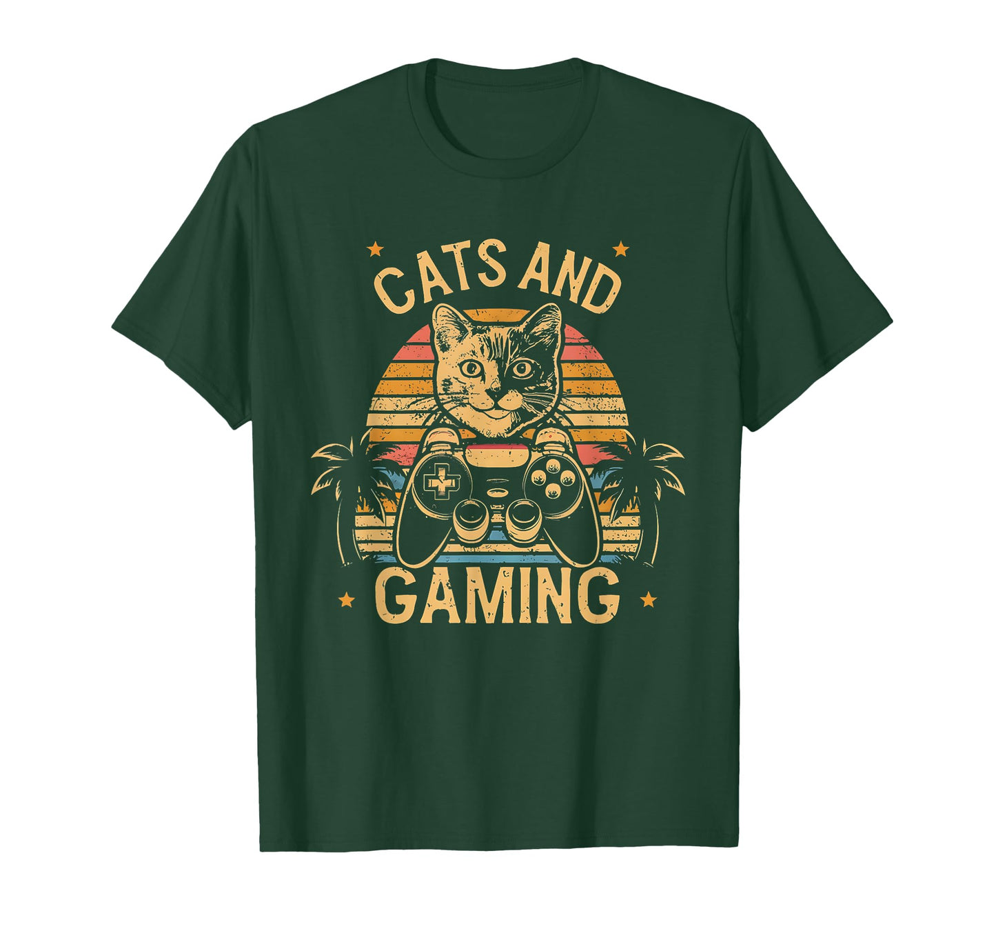 Cats And Gaming Game Cats Gaming Kitty Lover Gaming And Cats T-Shirt