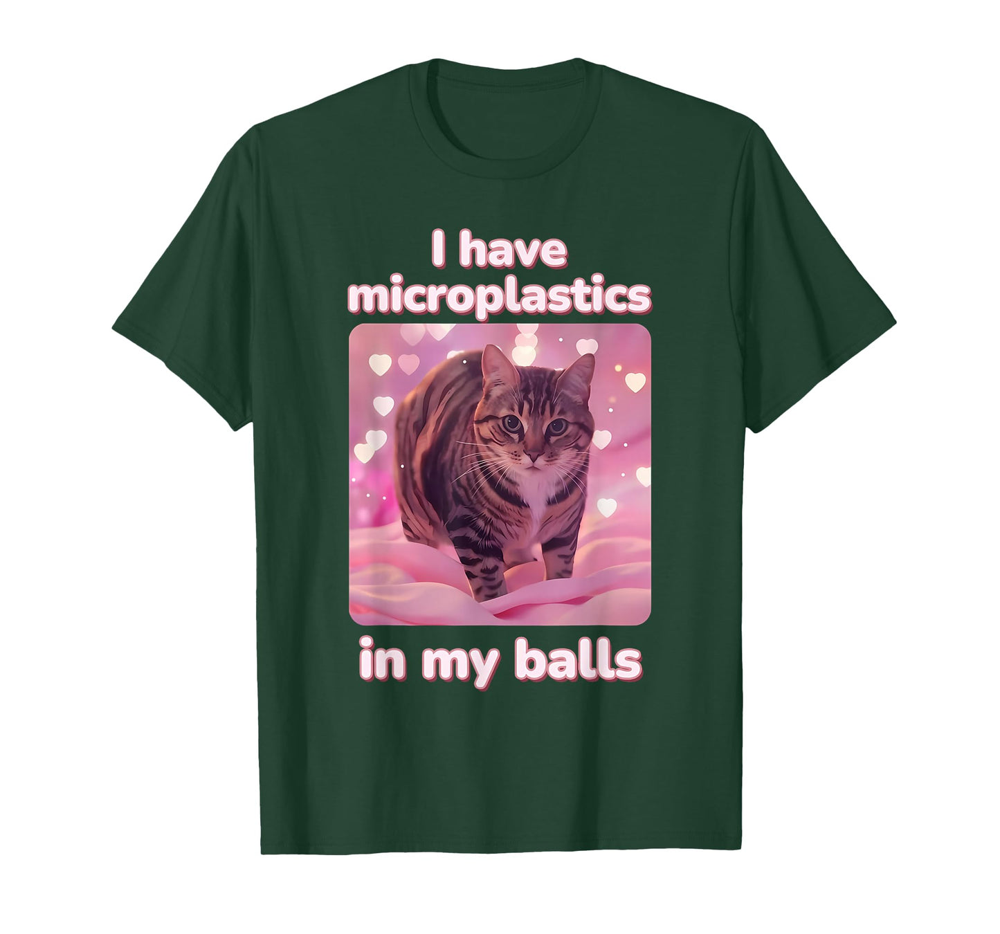 I Have Microplastics in My Balls Funny Cat Meme Dank Meme T-Shirt
