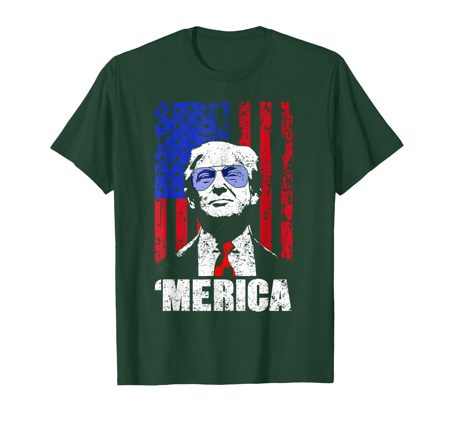 'Merica Trump Happy 4th of July Trump American Flag Gifts T-Shirt