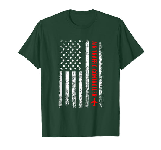 American Flag US, air traffic controller T-Shirt