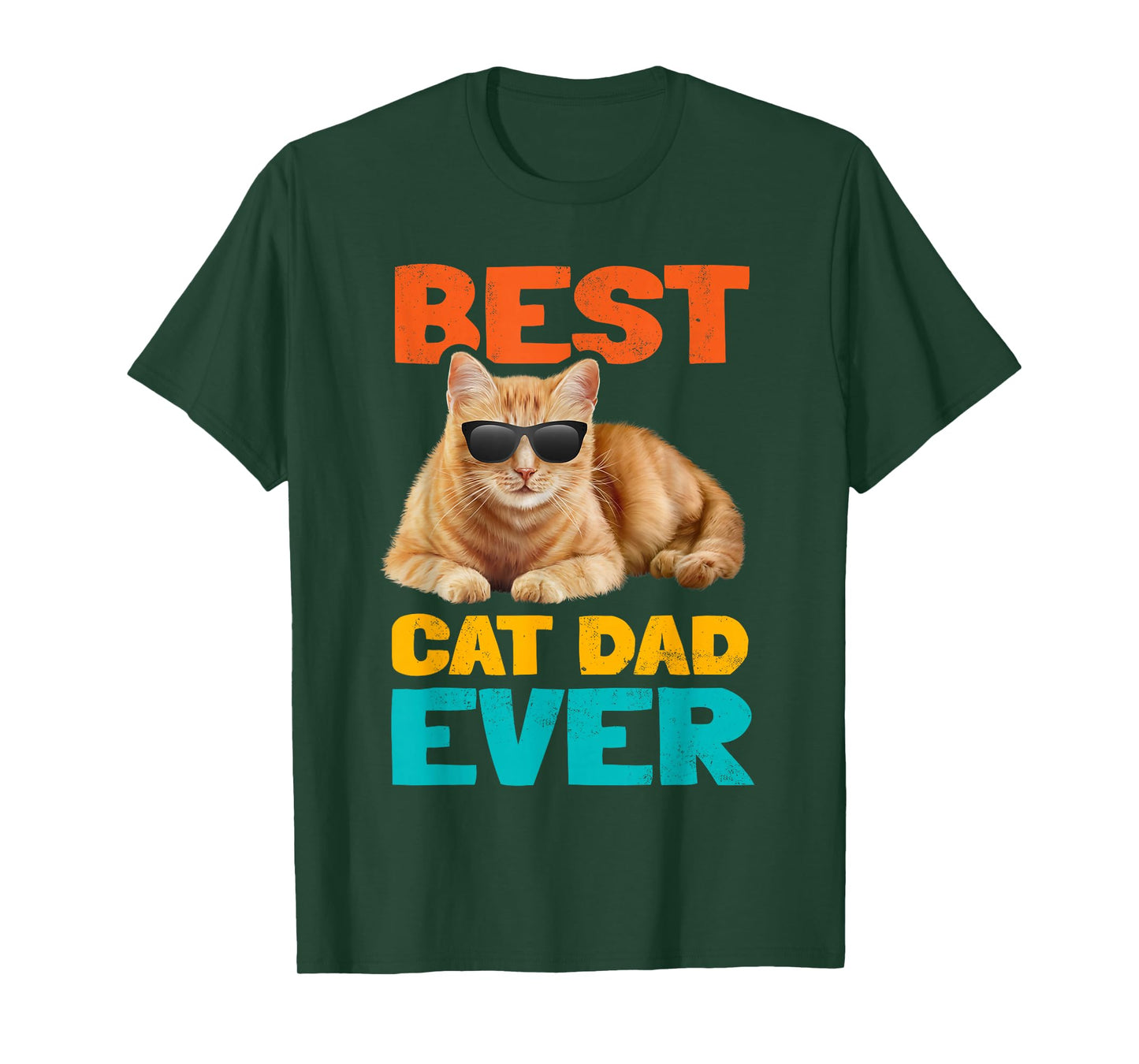 Best Cat Dad Ever Funny Cat Owner Tabby Birthday Fathers Day T-Shirt