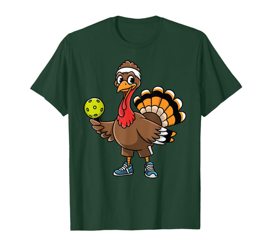 Dabbing Pickleball Turkey Funny Thanksgiving Pickleball T-Shirt