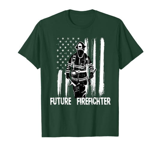 Future Firefighter Shirt Fireman Gift Kid Boy Girl