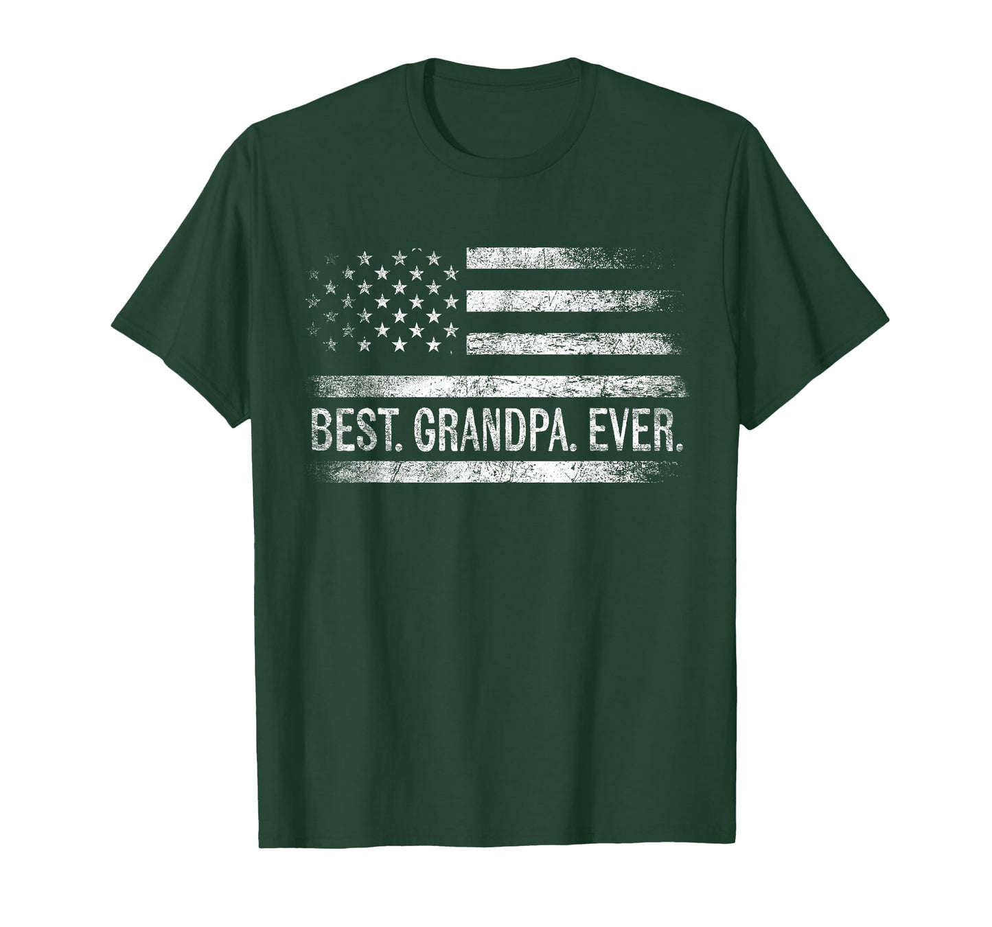 Best Grandpa Ever American Flag Gifts Grandpa Father's Day T-Shirt